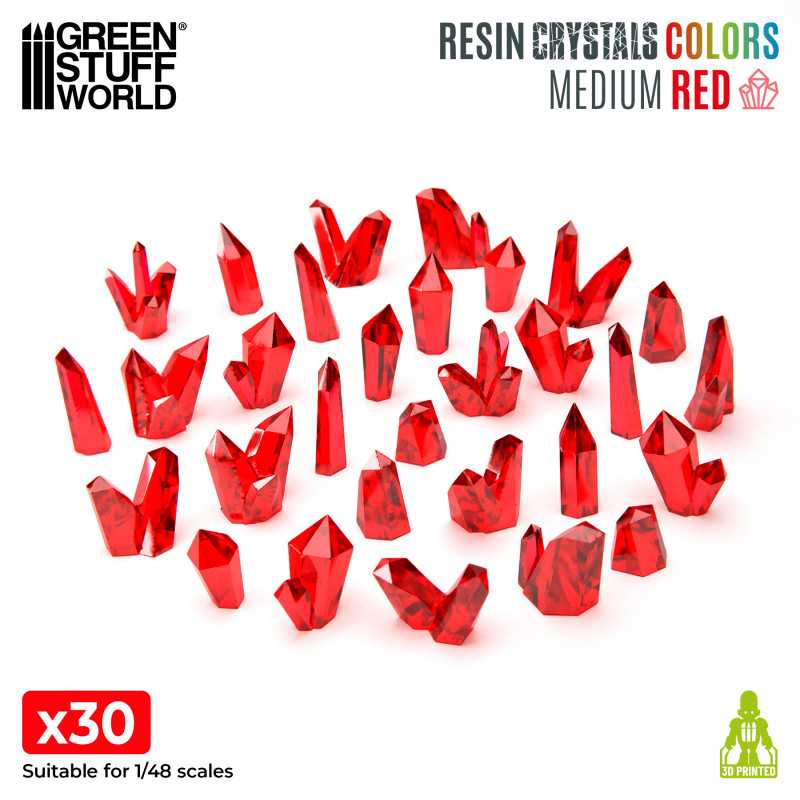 Resin Crystals - Medium RED x30