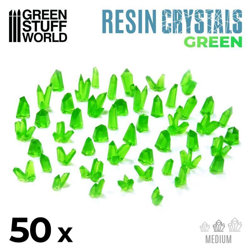 Resin Crystals - Medium GREEN x50 - ZZGames.dk