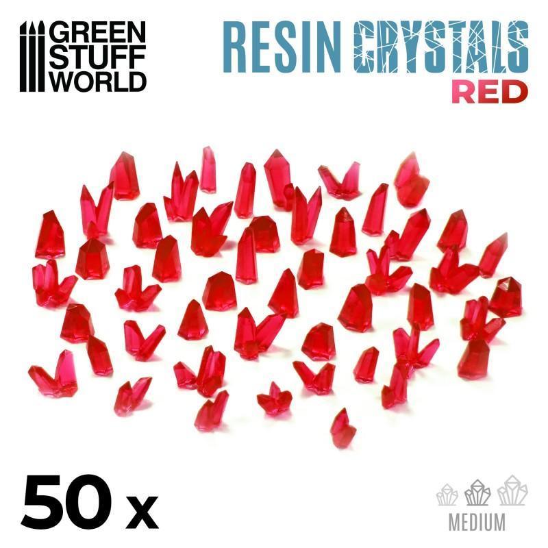 Resin Crystals - Medium RED x50 - ZZGames.dk