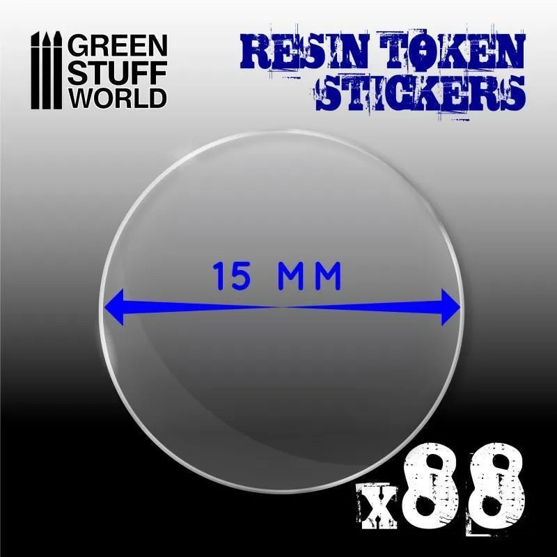 Resin Token Stickers - 15mm - ZZGames.dk