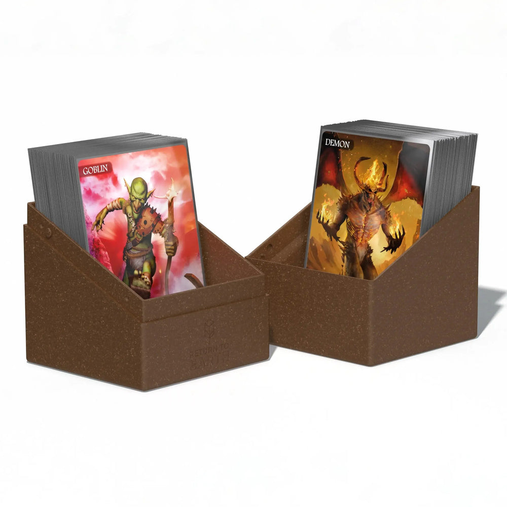 Return To Earth Boulder Deck Case 100+ Standard Size - Brown - ZZGames.dk