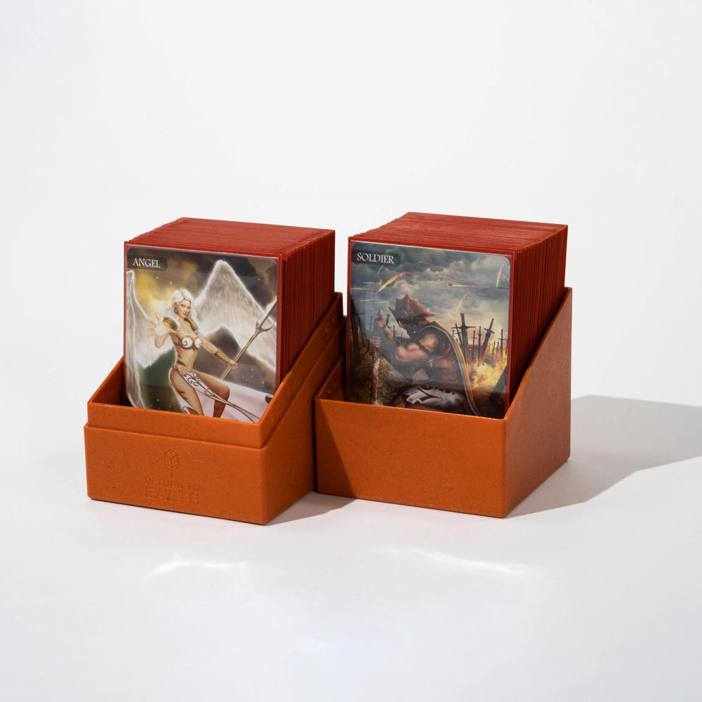 Return To Earth Boulder Deck Case 100+ Standard Size - Orange - ZZGames.dk