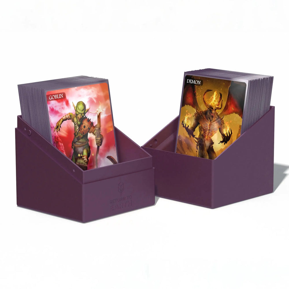 Return To Earth Boulder Deck Case 100+ Standard Size - Purple - ZZGames.dk