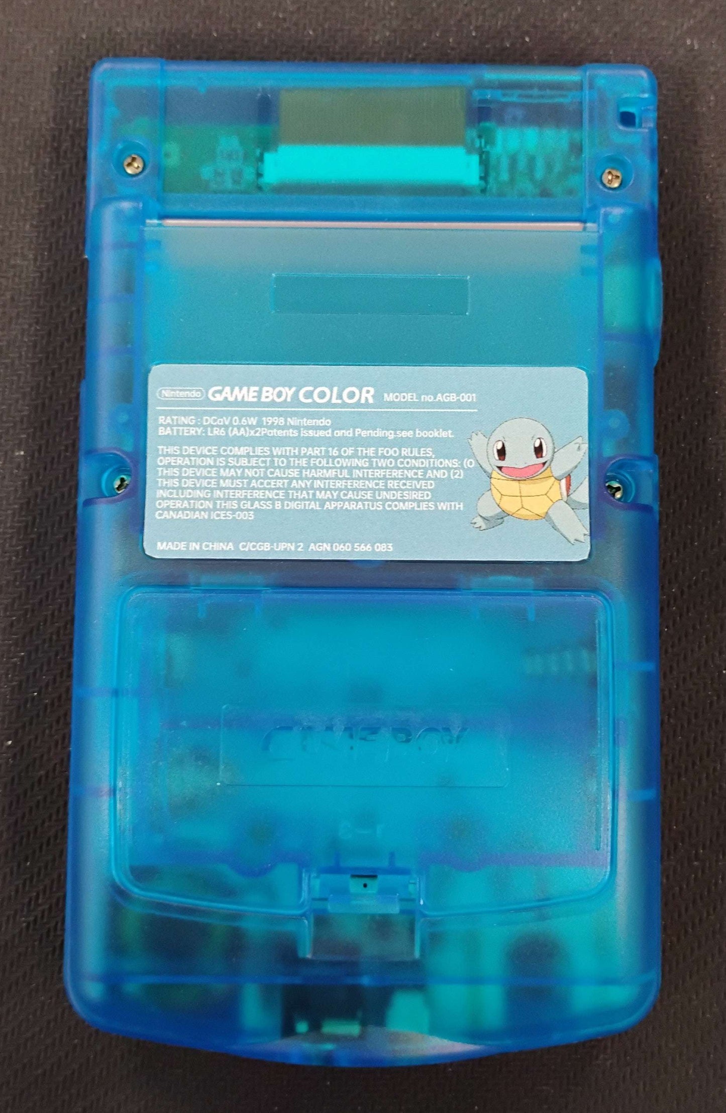 Gameboy Color Konsol Squirtle Design (Reshell)