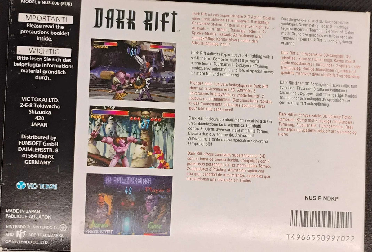 
                  
                    Dark Rift i æske (Lidt slid på æsken)
                  
                