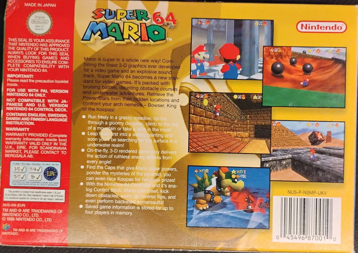 Super Mario 64 i æske
