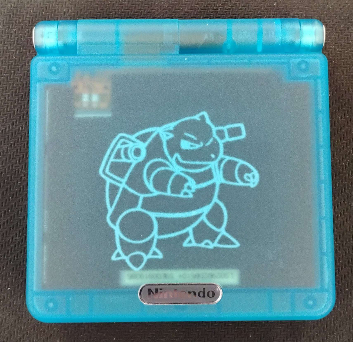 Gameboy Advance SP AGS-001 Konsol Blastoise Design (Reshell)