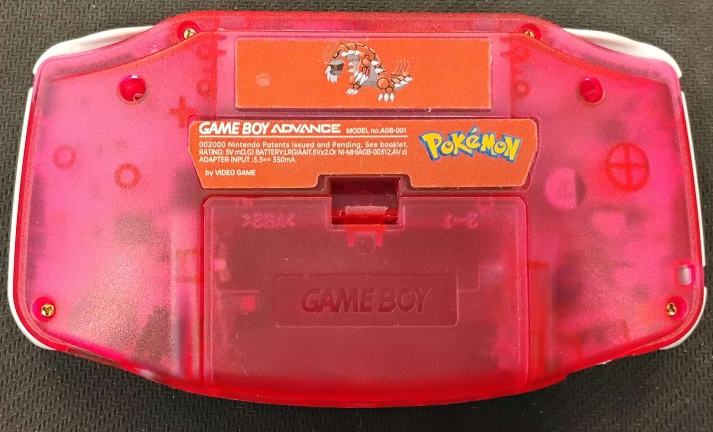 Gameboy Advance Konsol Groudon Design (Reshell)
