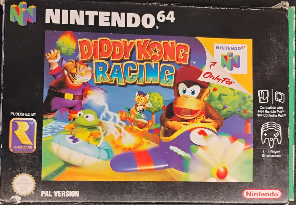 Diddy Kong Racing i æske (Kosmetiske fejl)