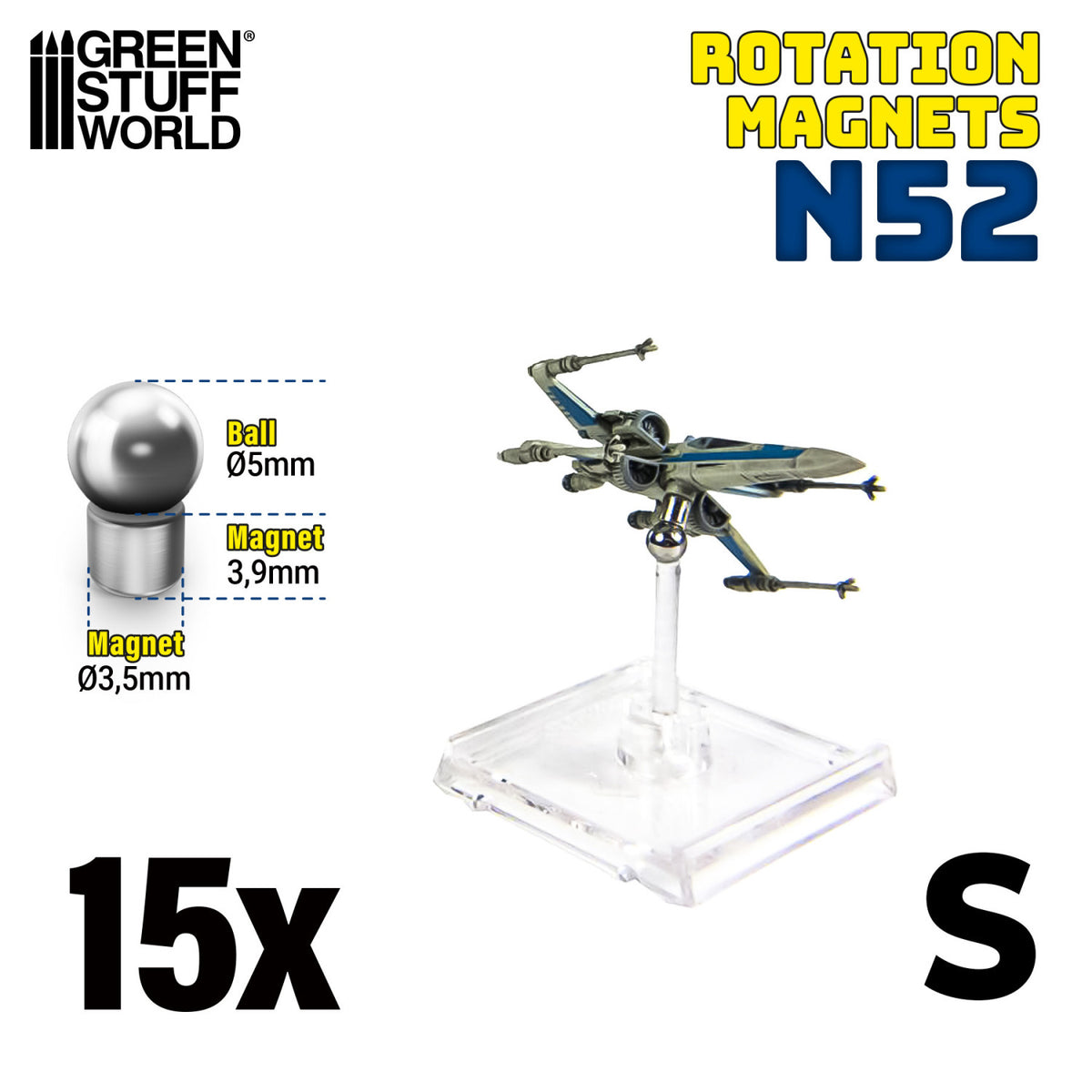 
                  
                    Rotation Magnets – Size S - 15 stk
                  
                