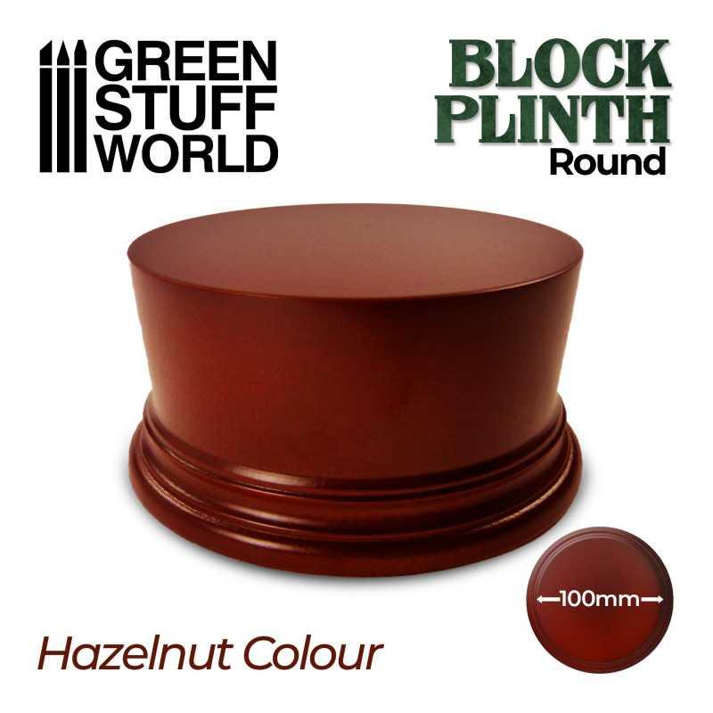 Round Block Plinth 10cm - Hazelnut - ZZGames.dk