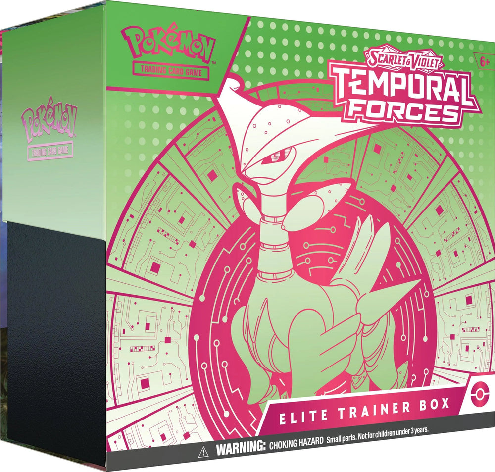 Scarlet & Violet Temporal Forces Elite Trainer Box Iron Leaves - ZZGames.dk