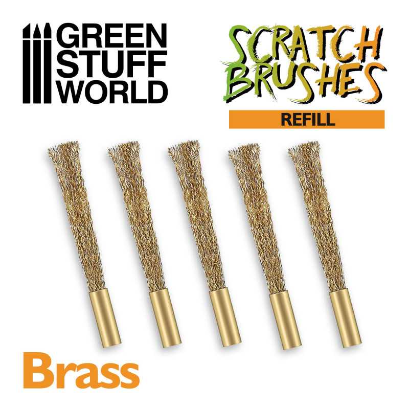 Scratch Brush Set Refill – Brass