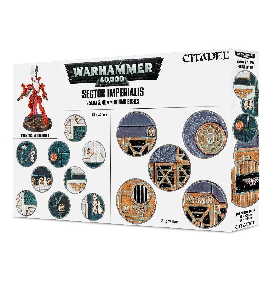 SECTOR IMPERIALIS: 25 & 40MM ROUND BASES - ZZGames.dk