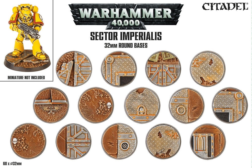SECTOR IMPERIALIS: 32MM ROUND BASES - ZZGames.dk