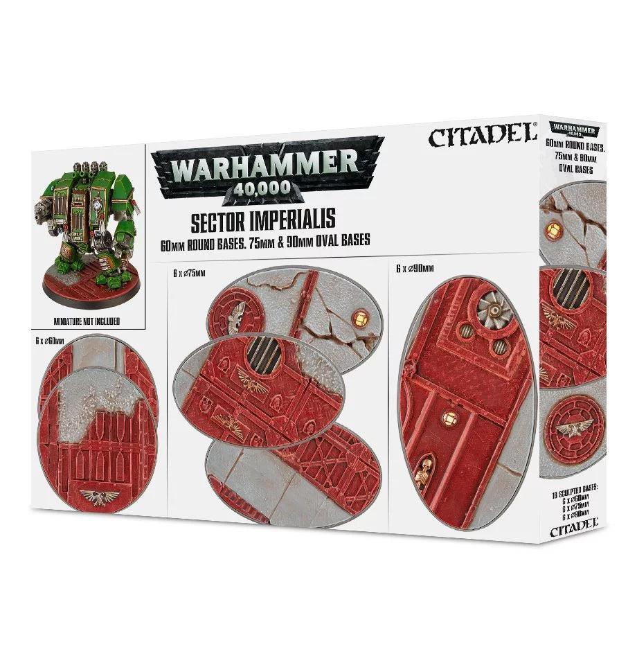 SECTOR IMPERIALIS: 60MM ROUND BASES & 75/90MM OVAL BASES - ZZGames.dk