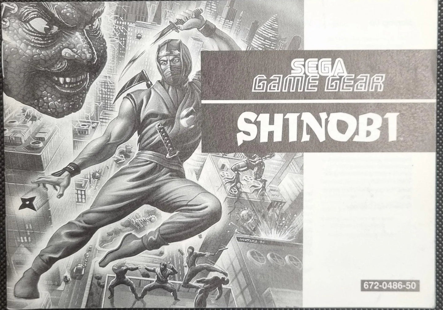 Shinobi manual - ZZGames.dk