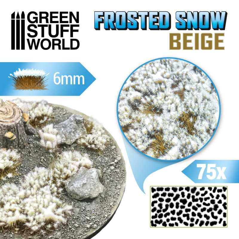 Shrubs TUFTS - 6mm FROSTED SNOW - BEIGE - ZZGames.dk