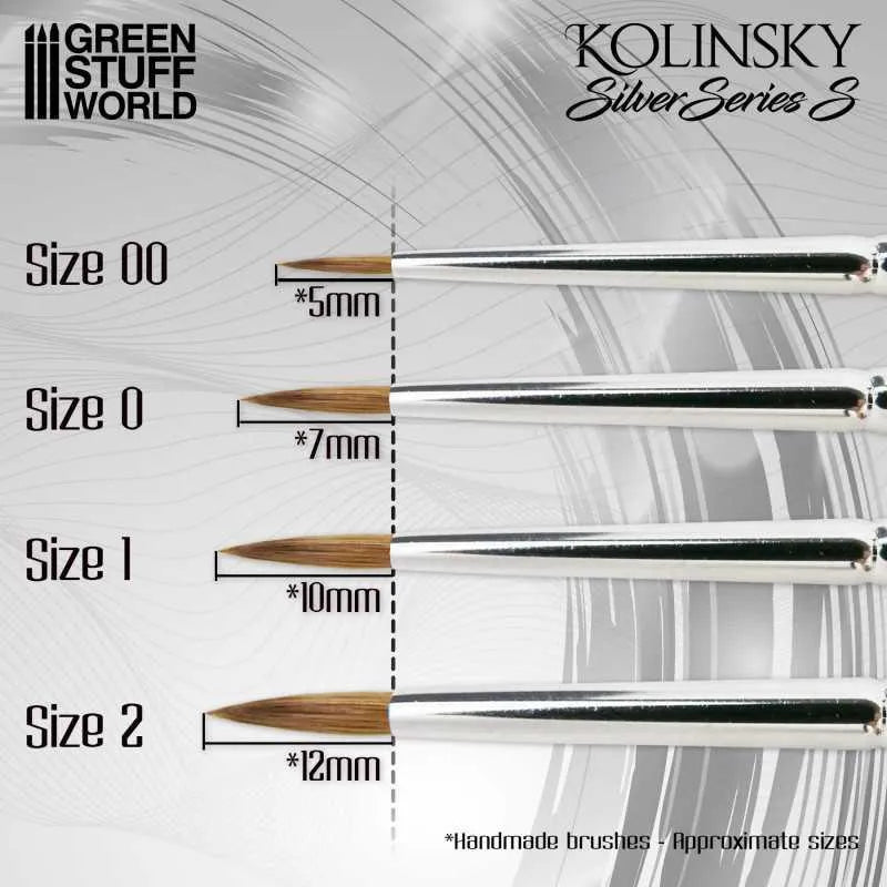 SILVER SERIES (Small) Kolinsky Brush Set - ZZGames.dk