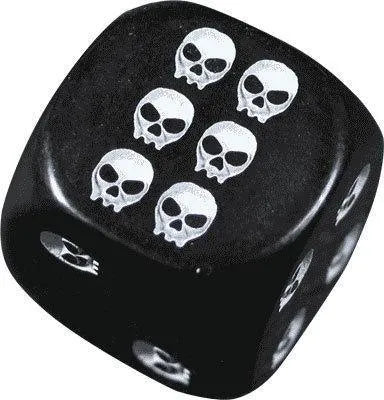 Skull d6 dice 10 pcs - ZZGames.dk