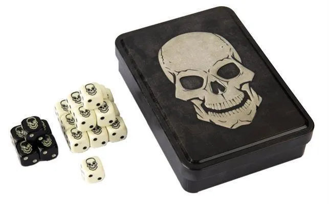 Skull Dice Tin (20 dice) - ZZGames.dk