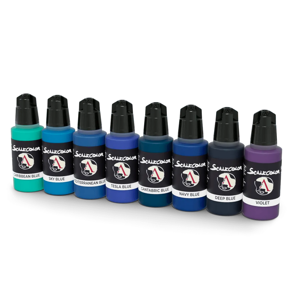 Sky And Ice Blue Paint Set (8x17ml) - ZZGames.dk