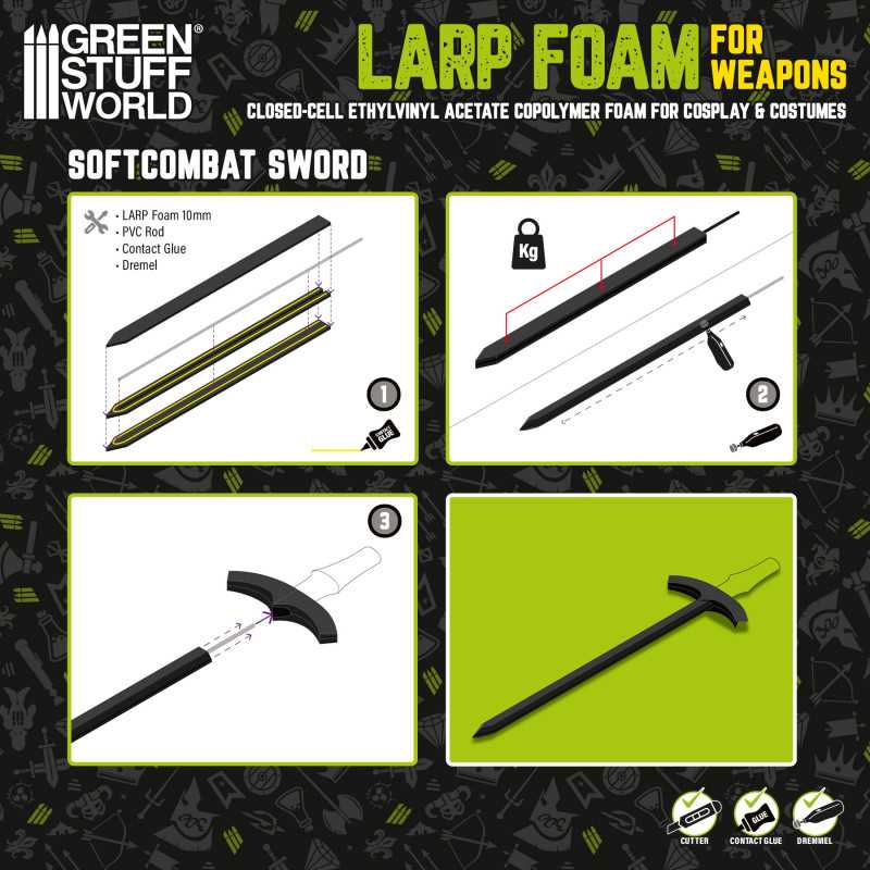 
                  
                    Soft LARP Foam 10mm for Sword blades
                  
                