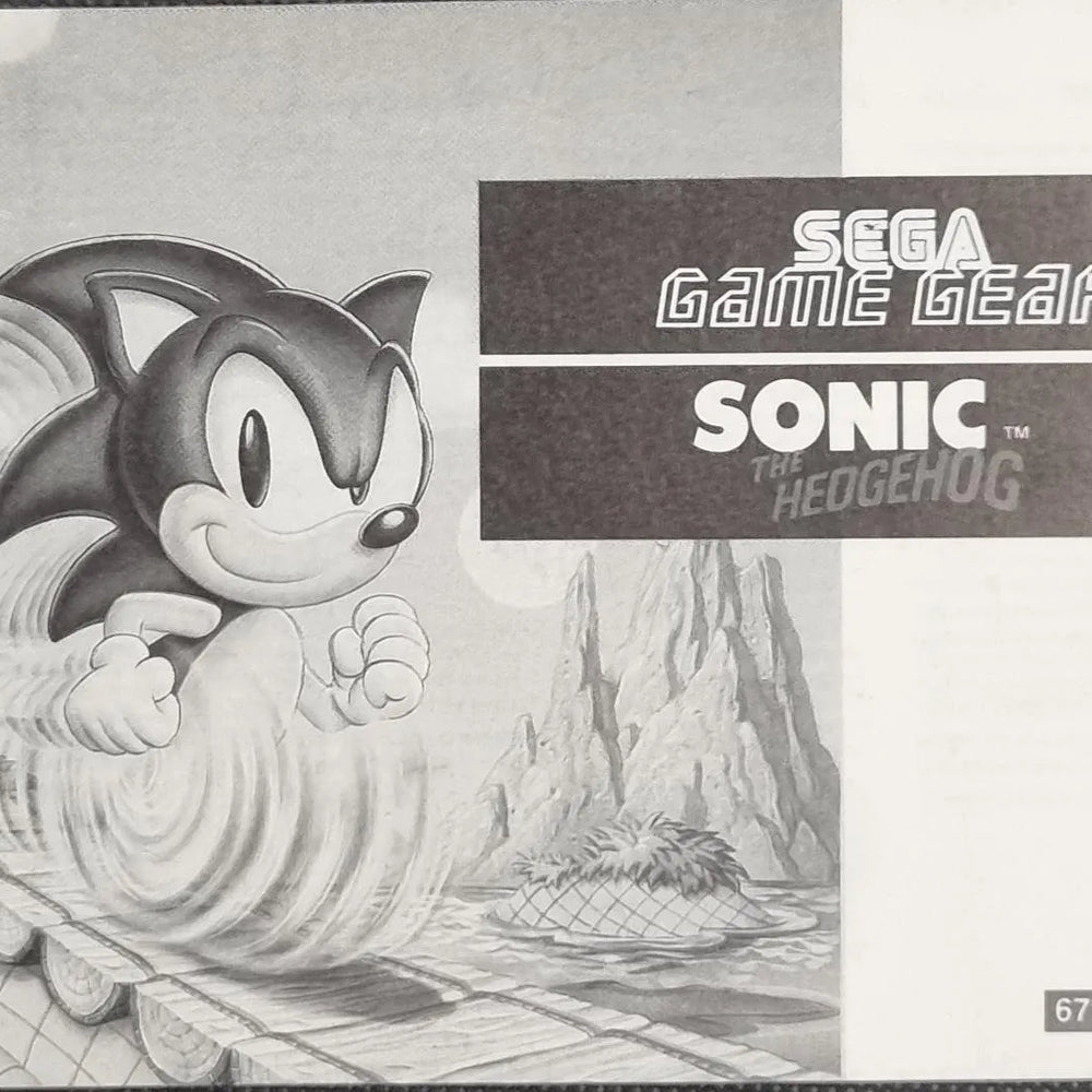 Sonic The Hedgehog manual - ZZGames.dk