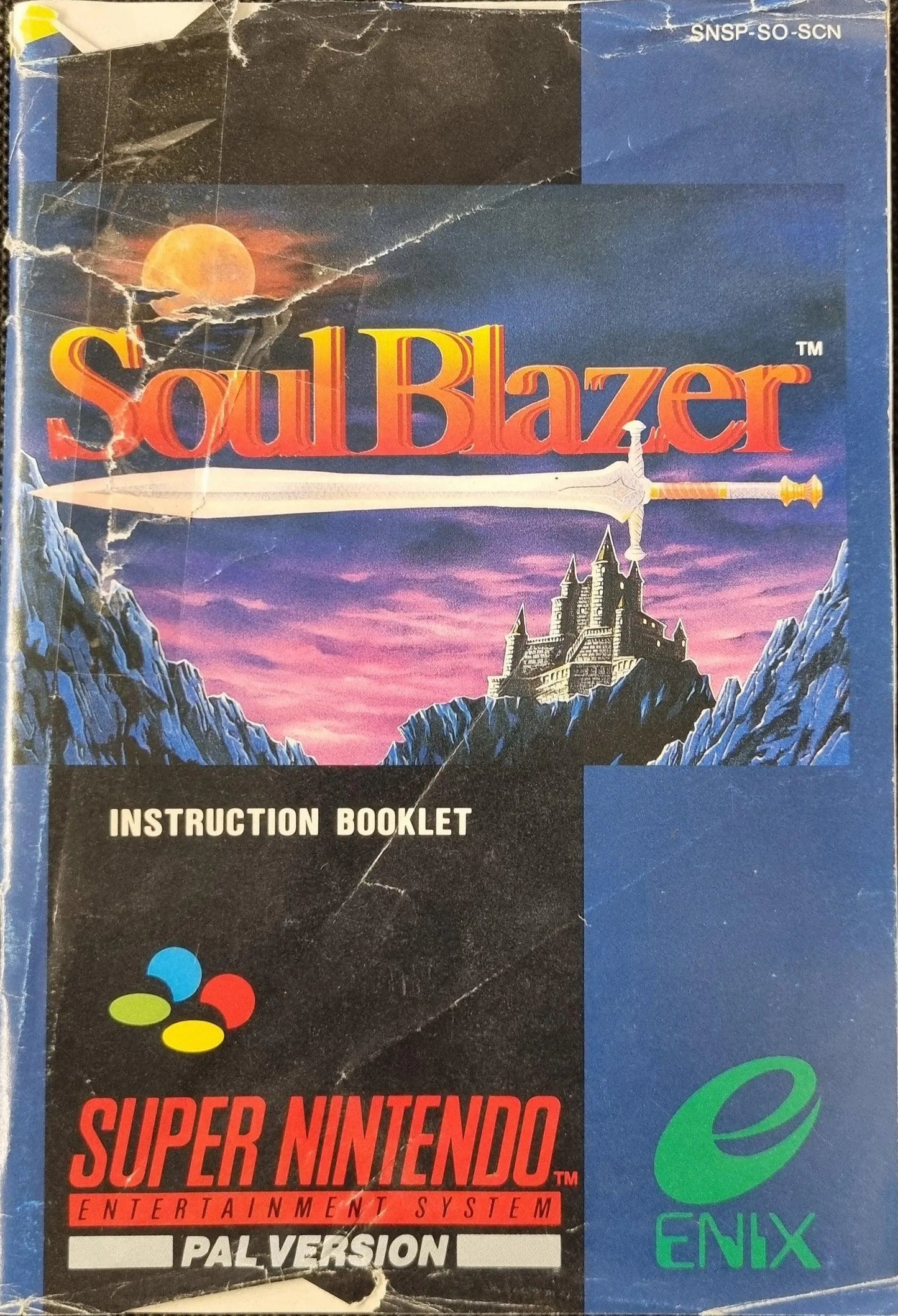 Soul Blazer manual (SCN) (Kosmetiske fejl) - ZZGames.dk