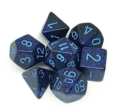 Speckled Polyhedral 7-Die Set - Cobalt - ZZGames.dk