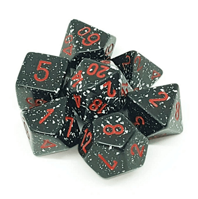 Speckled Polyhedral 7-Die Set - Space - ZZGames.dk