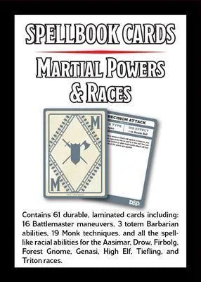 Spellbook Cards - Martial Powers & Races - ZZGames.dk