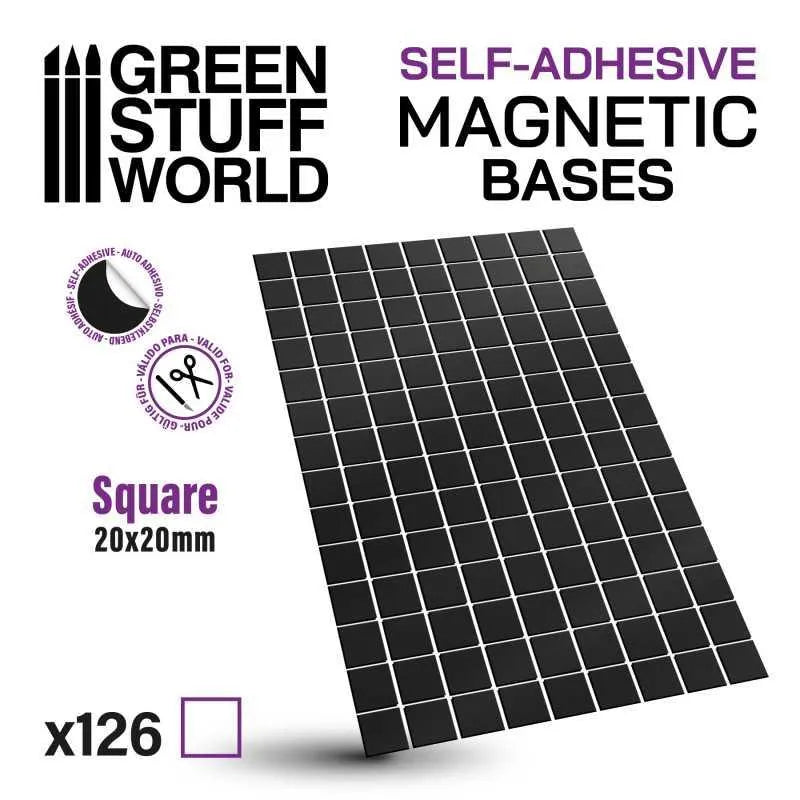 Square Magnetic Sheet SELF-ADHESIVE - 20x20mm - ZZGames.dk