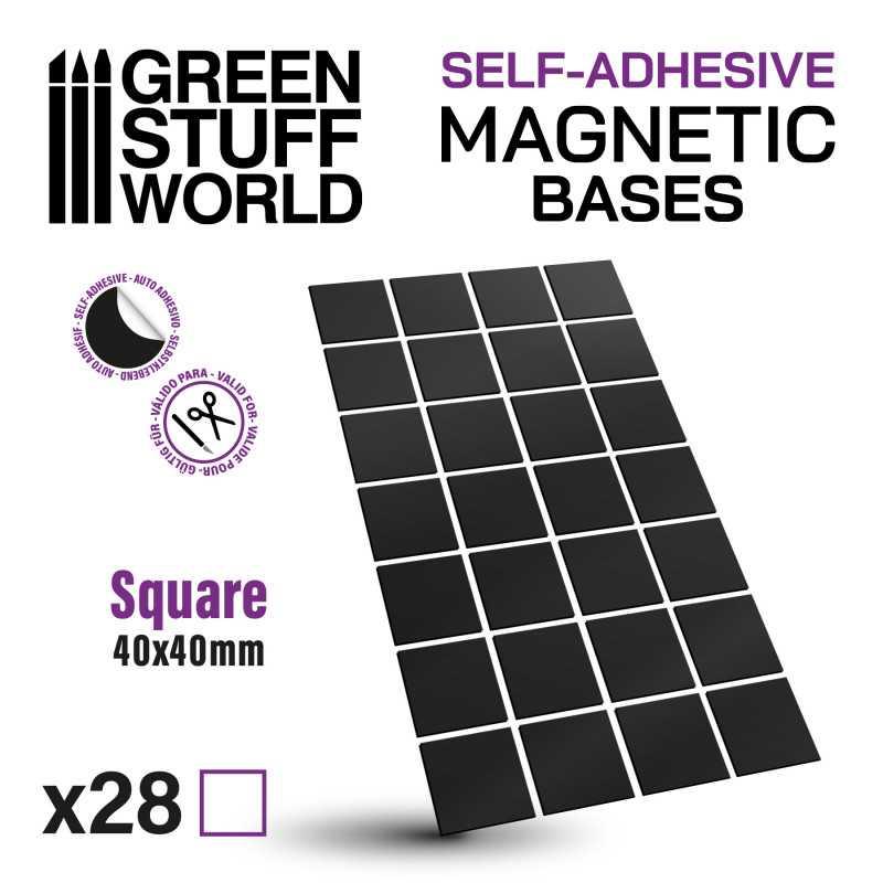 Square Magnetic Sheet SELF-ADHESIVE - 40x40mm - ZZGames.dk