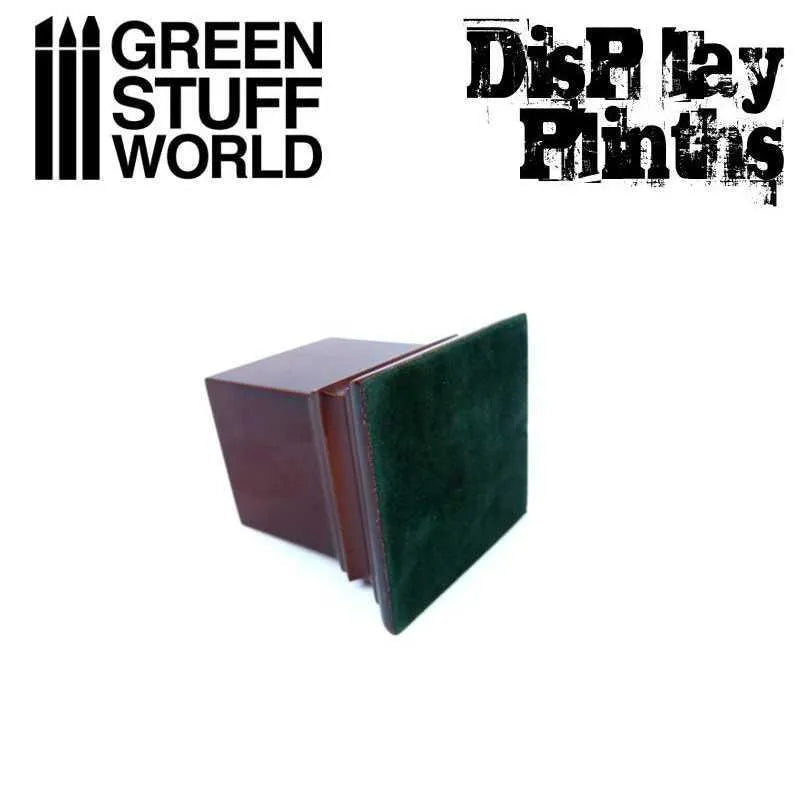 Square Top Display Plinth 4x4 cm - Hazelnut Brown - ZZGames.dk