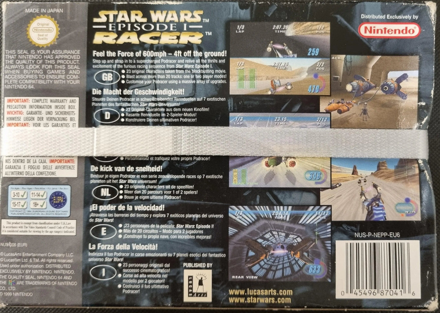 Star Wars Episode 1 Racers i æske (forseglet) - ZZGames.dk