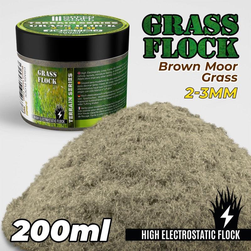 Static Grass Flock 2-3mm - Brown Moor Grass - 200 ml - ZZGames.dk