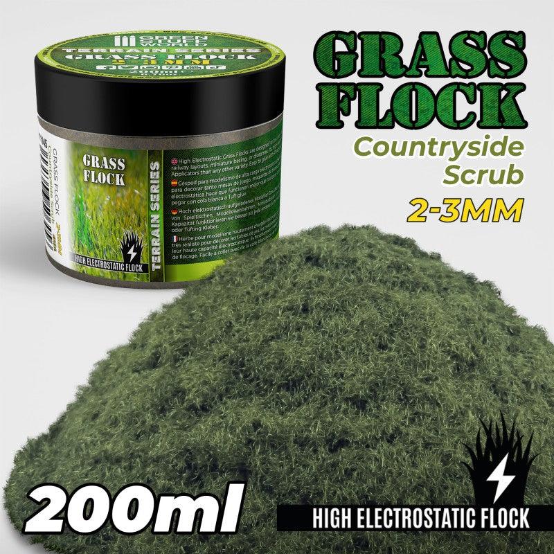 Static Grass Flock 2-3mm - COUNTRYSIDE SCRUB - 200 ml - ZZGames.dk