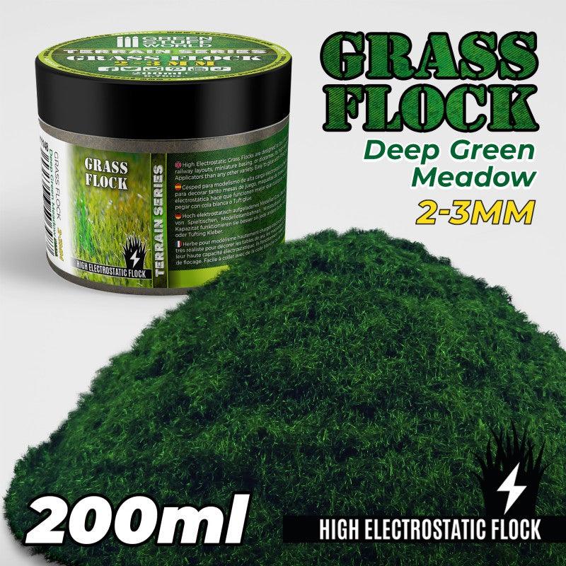 Static Grass Flock 2-3mm - DEEP GREEN MEADOW - 200 ml - ZZGames.dk