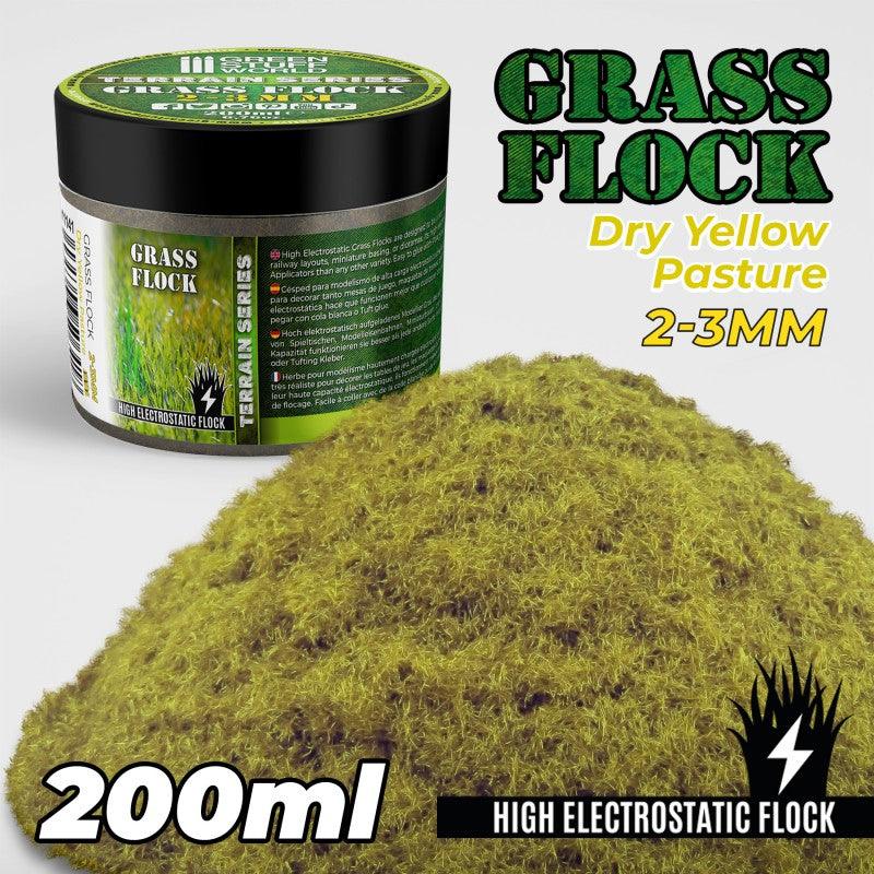 Static Grass Flock 2-3mm - DRY YELLOW PASTURE - 200 ml - ZZGames.dk