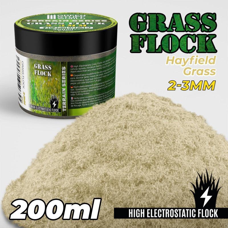 Static Grass Flock 2-3mm - HAYFIELD GRASS - 200 m - ZZGames.dk