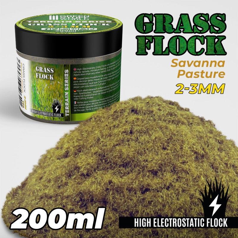 Static Grass Flock 2-3mm - SAVANNA PASTURE - 200 ml - ZZGames.dk
