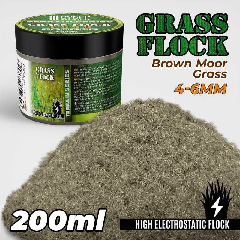 Static Grass Flock 4-6mm - Brown Moor Grass - 200 ml - ZZGames.dk
