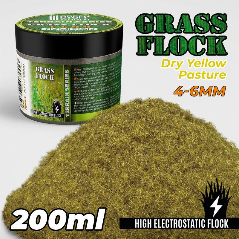 Static Grass Flock 4-6mm - DRY YELLOW PASTURE - 200 ml - ZZGames.dk