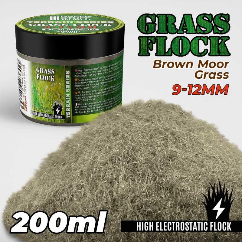Static Grass Flock 9-12mm - Brown Moor Grass - 200 ml - ZZGames.dk
