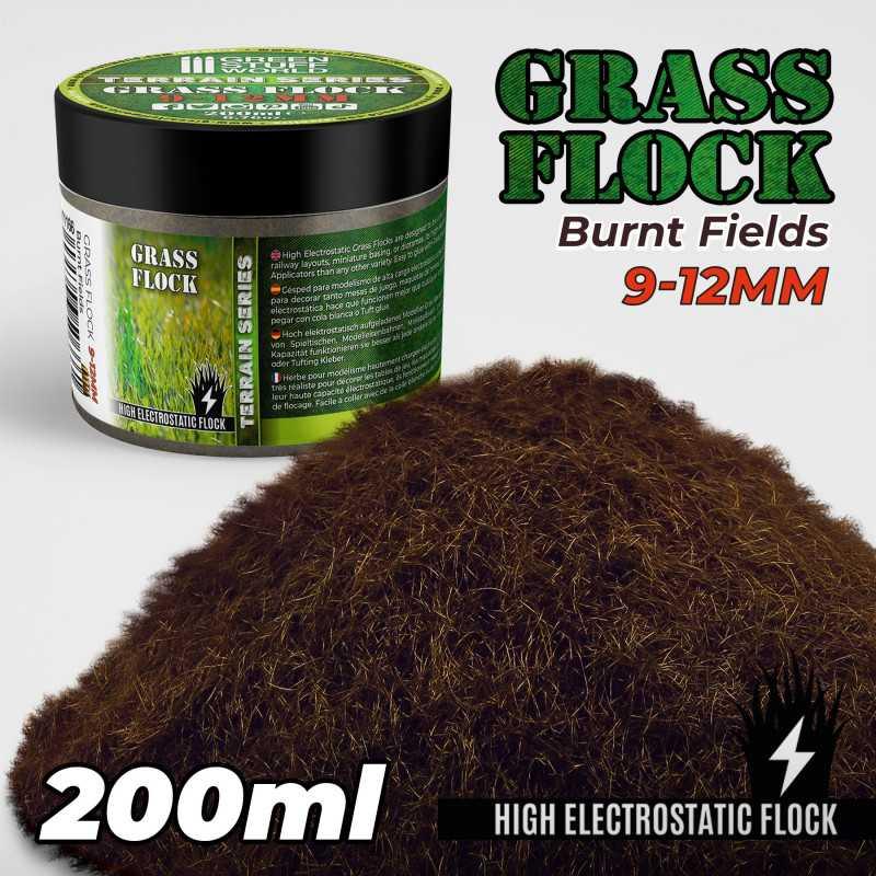 Static Grass Flock 9-12mm - BURNT FIELDS - 200 ml - ZZGames.dk