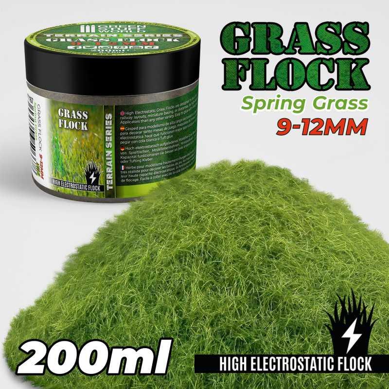 Static Grass Flock 9-12mm - SPRING GRASS - 200 ml - ZZGames.dk