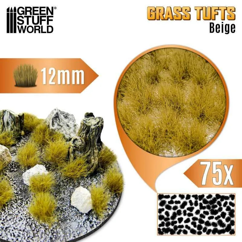 Static Grass Tufts 12mm - Beige - ZZGames.dk