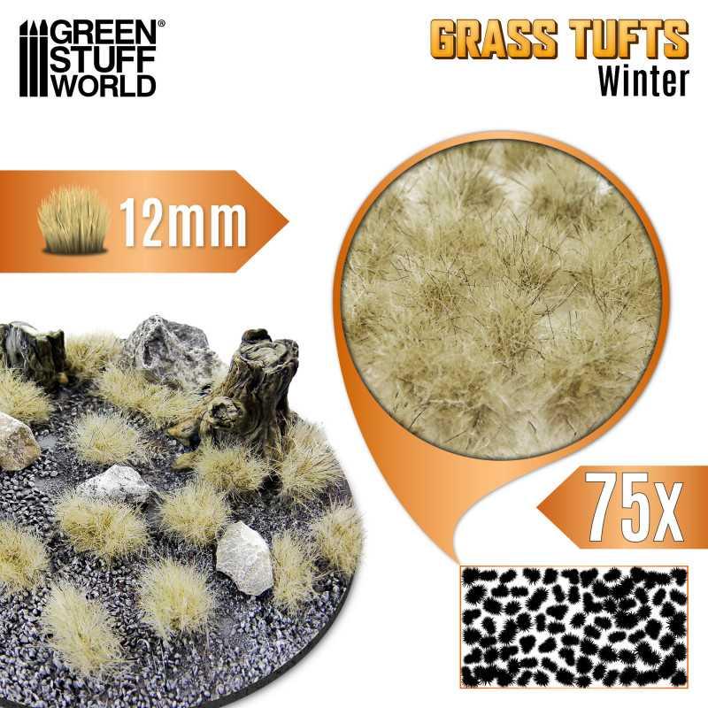 Static Grass Tufts 12mm - Winter White - ZZGames.dk