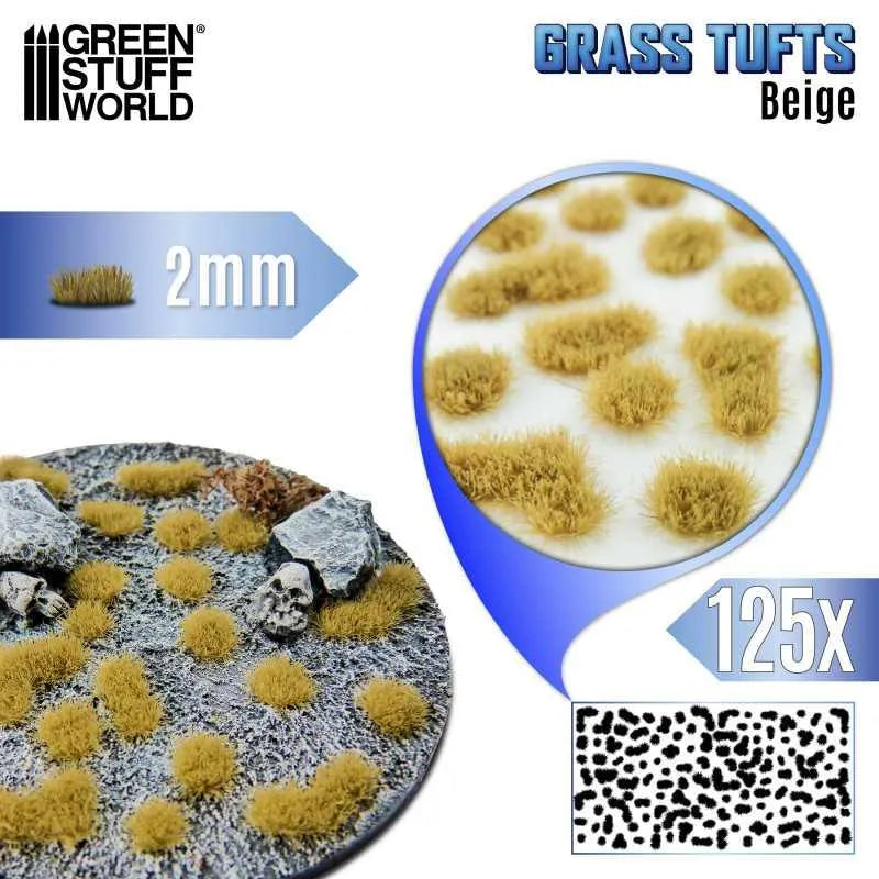 Static Grass Tufts 2mm - Beige - ZZGames.dk